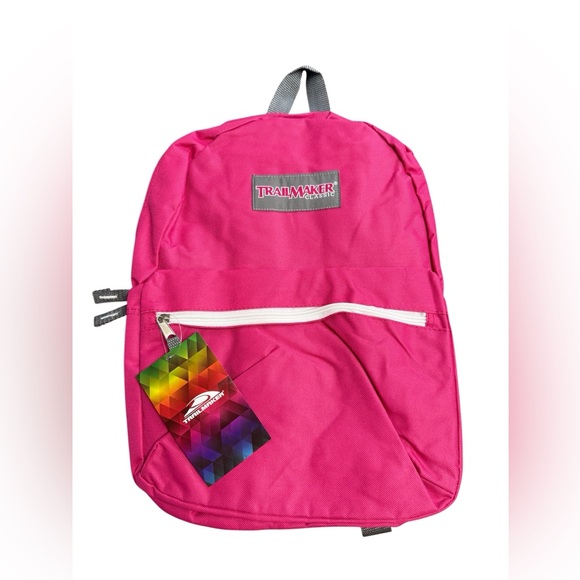 NEW 17" Trailmaker Pink Backpack, Adjustable Straps, Outer Pockets - Picture 2 of 5